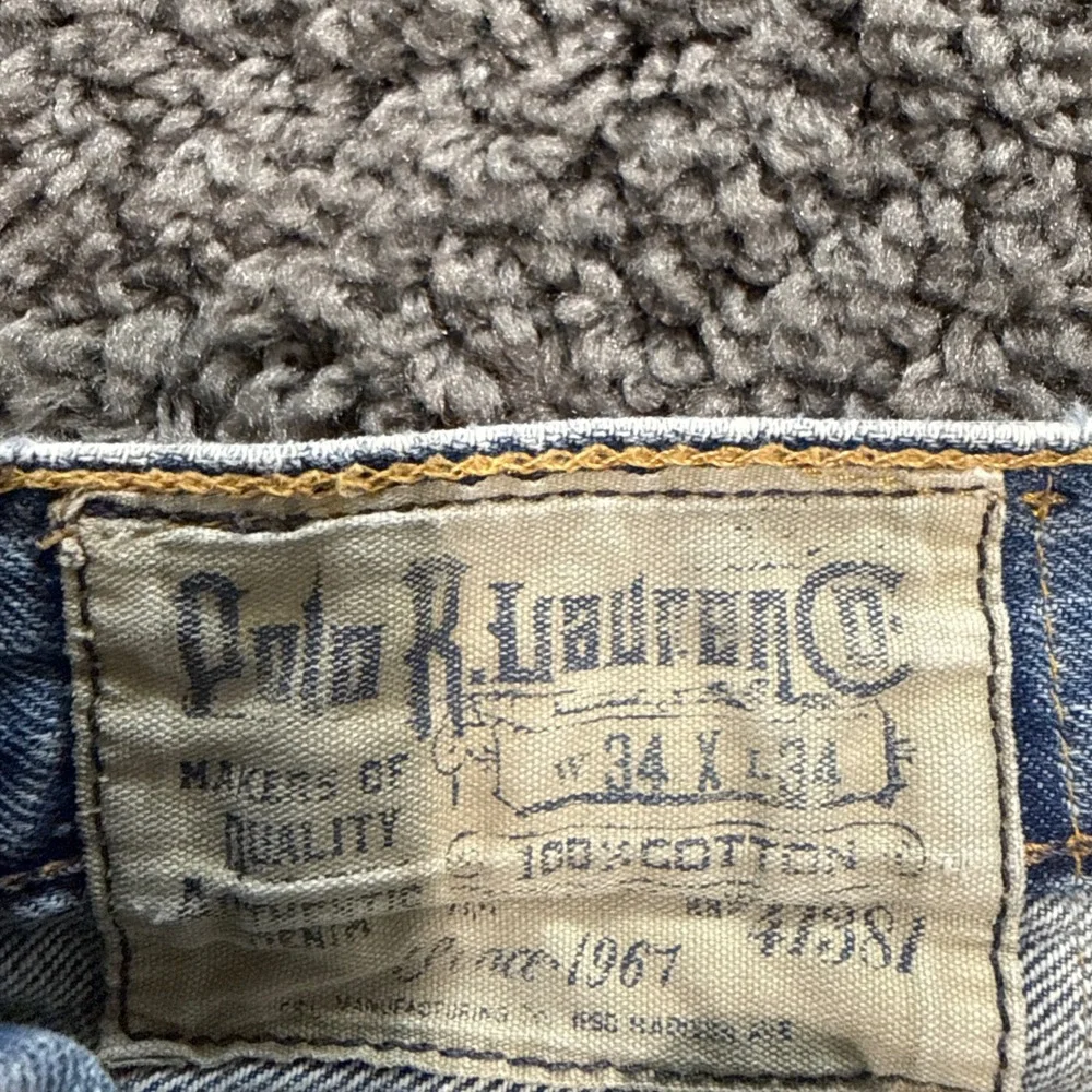 Vintage Polo Ralph Lauren Jeans Mens Light Wash Fair Distressed Straight 34x34
